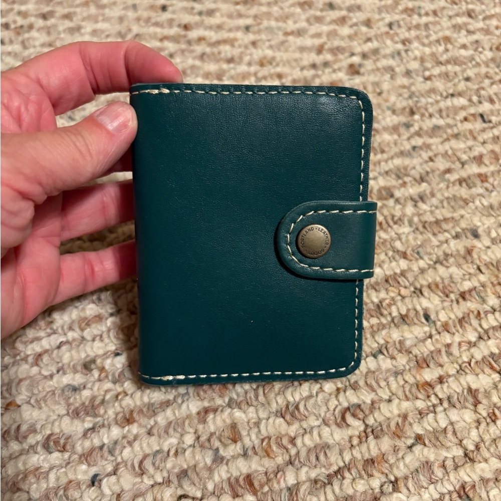 Portland Leather Goods Peacock Mini Bifold Wallet
